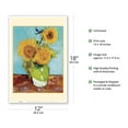 thumbnail image 2 of Vase with Three Sunflowers - From an Original Color Painting by Vincent van Gogh c.1888 - Master Art Print (Unframed) 12in x 18in, 2 of 4