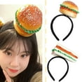 thumbnail image 2 of FENOHREFE Novelty Burgers Sandwich Headbands Creative Food Shape Hair Hoop Adjustable Hair Accessory for Parties, 2 of 7