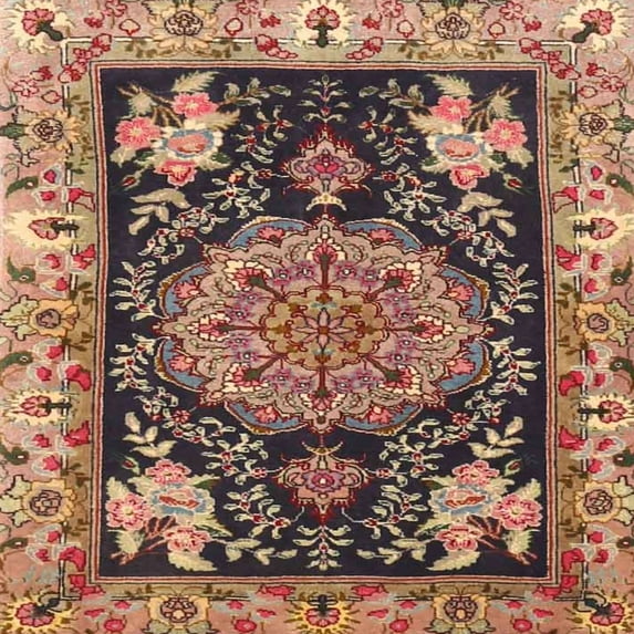 Ahgly Company Machine Washable Indoor Square Traditional Sand Brown Area Rugs, 7' Square