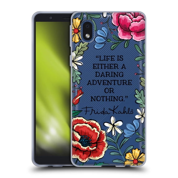Head Case Designs Officially Licensed Frida Kahlo Art & Quotes Daring Adventure Soft Gel Case Compatible with Samsung Galaxy A01 Core (2020)