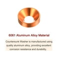 thumbnail image 4 of Unique Bargains Lot de 30 Rondelles de Comptoir M4 en Alliage d'Aluminium Anodisé, Orange, 4 of 4