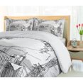 thumbnail image 5 of Ambesonne Italy Duvet Cover Sets, Valley Winery House Art, 2-King, Pale Grey Black, 5 of 7