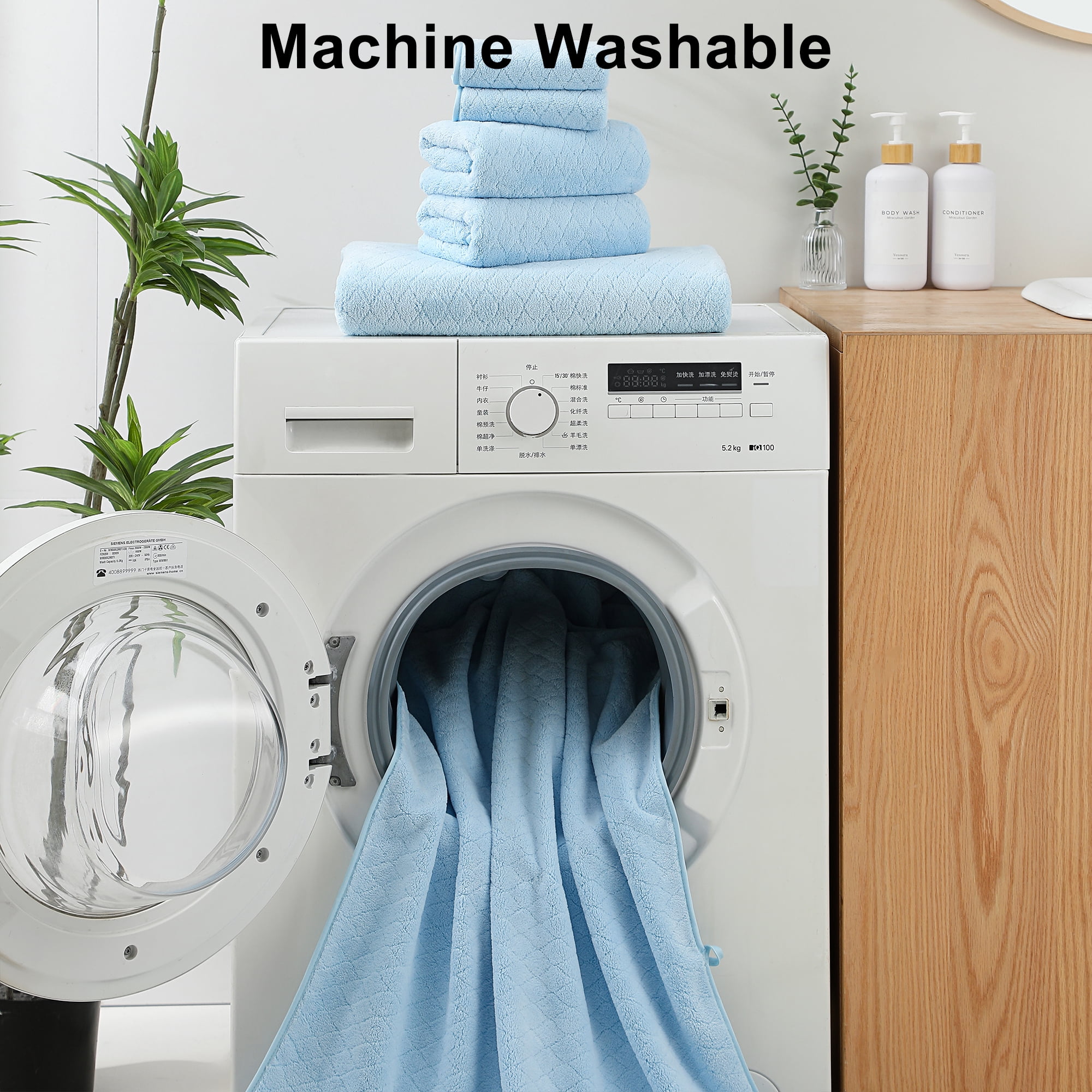 Jessy Home 2 Piece Blue Hand Towels Set Pattern Hand Towel Set