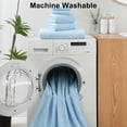 thumbnail image 7 of Jessy Home 6 Piece Towel Set Blue Soft Bath Towel Set for Bathroom-2 Bath Towels, 2 Hand Towels, 2 Washcloths Highly Absorbent Bath Sheet for Hotel & Spa, 7 of 7