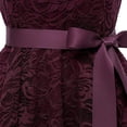 thumbnail image 6 of Elegant Plus Size Party Dress For Women V Neck Sleeveless Lace High Waist Formal Evening Gown, 6 of 7