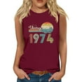 thumbnail image 2 of Teissuly 1974 Vintage Shirt For Women 50th Birthday Gifts Idea Retro T Shirts Party Tops Funny Tees, 2 of 5