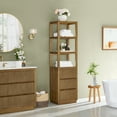 thumbnail image 3 of Navan 20" Freestanding Linen Cabinet in Weathered Brown, 3 of 13