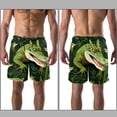 thumbnail image 3 of luoweisi Men's Beach Shorts Quick Dry Swim Trunks with Mesh Lining Crocodile L, 3 of 5