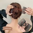 thumbnail image 2 of NUZYZ Non-slip Elastic Rope Hair Comb Sturdy Stable Tight Lightweight Adult Women Hair Bun Clip Hair Accessories, 2 of 8