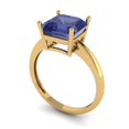 thumbnail image 2 of 2.5 ctw Solitaire Anniversary Ring for Women | Asscher Cut Simulated Tanzanite | Hyperallergenic Solid 18K Yellow Gold, 2 of 5