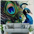 thumbnail image 4 of Autua Peacock Feathers Tapestry Wall Hanging Unique Style Graphic Tapestries Home Wall Decor Art for Living Room Bedroom Apartment Farmhouse Dorm 50x40inch, 4 of 6