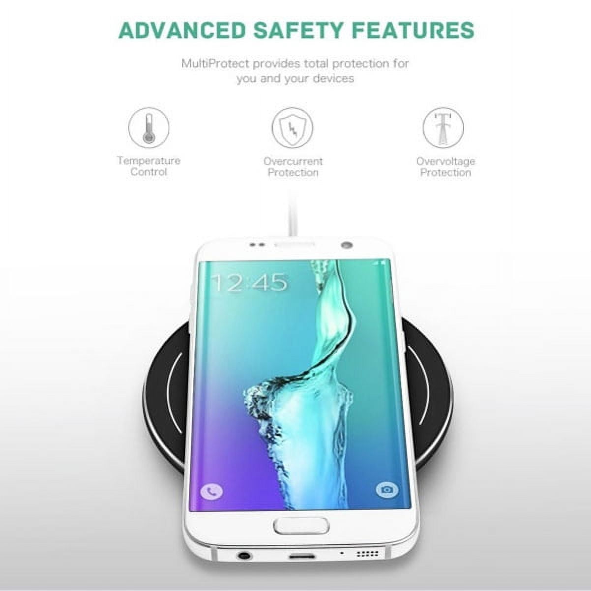 10W Fast Wireless Charger Charging Slim Pad w 30W Adaptive Fast 2-Port Home Wall Travel AC USB Charger L1G for Motorola Droid Turbo, Google Nexus 6, 2 Mini MAXX - Nokia 8, Lumia 930 920 1520