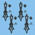 thumbnail image 2 of Renovators Supply Door Lock Latch 8 1/4 in. Black Wrought Iron Hasp Latch Garage Barn Door Lock w/Screws Pack of 4, 2 of 6