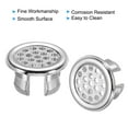 thumbnail image 3 of Uxcell Overflow Ring, Sink Round Cover Mesh Hole Plastic Insert in Hole Round Caps for Kitchen Bathroom, Silver 4Pcs, 3 of 5