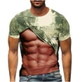 thumbnail image 2 of Jinhomg Funny Graphic Tops for Men Lightweight Comfy Short Sleeve Crew Neck Tees Big and Tall Casual Spring Summer T-Shirts Holiday Party Wear Camouflage XL, 2 of 5
