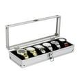 thumbnail image 6 of segolike Watch Storage Box Jewelry Display Case 6 Slot Men and Women Clear Lid Portable Watches Jewelry Display Watch Organizer Holder, 6 of 8