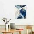 thumbnail image 3 of COMIO Blue Abstract Wall Art Blue and Grey Wall Pictures Modern Abstract Artwork Beige Gray and Blue Wall Decor Navy Blue Modern Art Blue Gold Abstract Wall Art for Living Room, 3 of 5