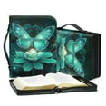 thumbnail image 7 of Personalized Pattern PU Leather Bible Bag Zipper Book Cover, Heavy Duty Protective Carrying Case Tote Organizer with Handle for Church and Study, 7 of 7
