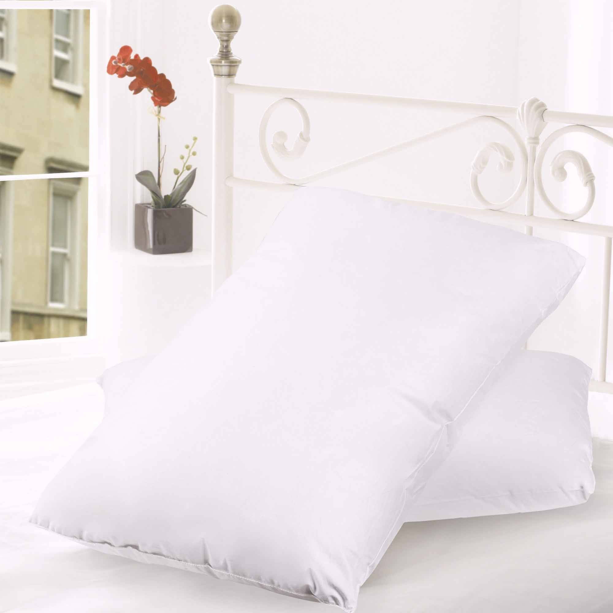Bed Pillows Feather Down King Size Cotton Cover Luxury Hypoallergenic Duck Fill 