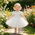 thumbnail image 2 of MEZZALL Elegant Girls Formal Dress Layered Skirt And Satin Bodice Party Gown Girls Solid Color Lovely Dresses, 2 of 8