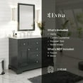 thumbnail image 7 of Eviva Monroe 48" Gray Transitional Bathroom Vanity w/ White Carrara Top, 7 of 7