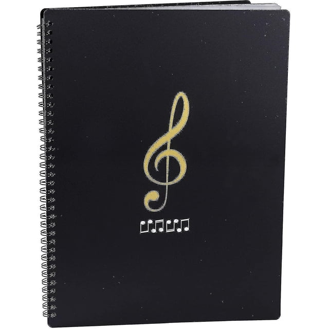Carpeta de partituras, carpeta de almacenamiento de documentos en papel, folleto de colección de papel de prueba. Tamaño A4 encuadernado en espiral, 30 fundas, 60 páginas (agudos)