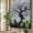 Gray, variant on Halloween Window Privacy Film Rainbow Static Cling Stain Glass Window Film for Glass Door, Decorative Sunroof Decal Sticker for Car 17.7"x39.3" Black Spooky Trees Bats Cats Rustic Wood Purple