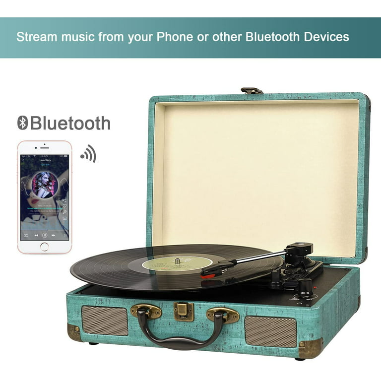 Vinyl Record Player, Record Player, Gramophone, Vinyl Portable Bluetooth  Speaker