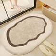 thumbnail image 3 of CASAFUN Elegant Round Doormat Rugs Bedside Carpet, Non-Slip Mat Sofa Table Cover Doorway Foot Mat and Couch Pad Welcome Mat for Bedroom Bathroom Living Room, 3 of 7
