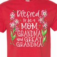 thumbnail image 4 of Inktastic Blessed to Be a Mom, Grandma, and Great Grandma Pink Flowers T-Shirt, 4 of 5