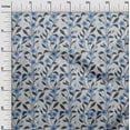 thumbnail image 3 of oneOone Polyester Spandex Medium Blue Fabric Floral Sewing Craft Projects Fabric Prints By Yard 56 Inch Wide, 3 of 4