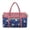 American Flag Pattern, variant on Soccer Print Large Quilted Duffle Bag for Women, Weekender Travel Bag Bag Carry On Overnight Gym Dance Bag with Zipper Pockets for Sports, Trips, Practice