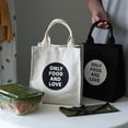 thumbnail image 4 of Bolsa De Lonchera Impresa Aislamiento De Lona Gruesa Bolsa De Almuerzo Portátil Refrigerada Bolsa Bento De Gran Capacidad Con Cordón Para Estudiante Trabajador De Oficina Moyic HA027596-02, 4 of 7
