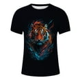 thumbnail image 4 of T-Shirts for Man 3D Print Short Sleeved Style Four Blue Men's Athletic Fall Shirts & Tees size L, 4 of 4