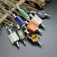 thumbnail image 3 of Natural Chakra Pendulums Runes Crystal Quartz Pendant Hammer Reiki Yoga Amulet, 3 of 8