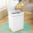 thumbnail image 4 of Bote de basura inteligente perfecl de plástico impermeable 14L Blanco, 4 of 7