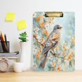 thumbnail image 6 of Plastic Clipboard Acrylic Hanging Clip Board with Gold Low Profile Office School Supplies 12.5x9 Watercolor Bird Flower, 6 of 9