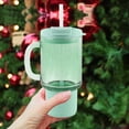 thumbnail image 5 of Sip With Color 24oz Glass Water Bottle Cup with Lid and Straw, Teal Cupcake, 5 of 5