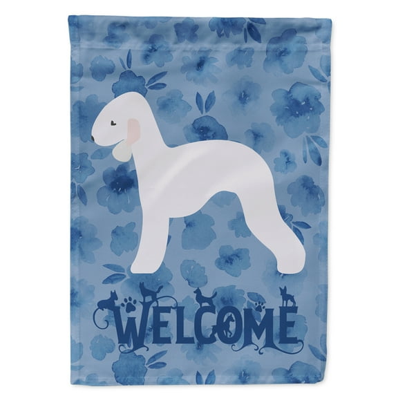 Carolines Treasures CK6121CHF Bedlington Terrier Welcome Flag Canvas House Size Large multicolor