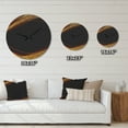 thumbnail image 4 of Designart 'Red Golden Waves in Black ' Modern Wood Wall Clock, 4 of 5