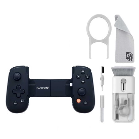 Backbone - One Mobile Gaming Controller for iPhone - Black With Cleaning Electric kit Bolt Axtion Bundle Like New