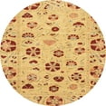 thumbnail image 1 of Ahgly Company Indoor Round Abstract Orange Abstract Area Rugs, 4' Round, 1 of 6