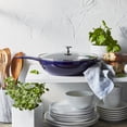 thumbnail image 2 of STAUB Cast Iron Pan with Lid 10-inch, 2.9 Quart Serves 2-3, Fry Pan, Cast Iron Skillet, Wok, Made in France, Dark Blue, 2 of 2