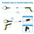 thumbnail image 5 of Reacher Grabber 32" Extra Long with Magnet Extraction - Foldable Gripper and Reaching Tool with 360°Rotating Jaw Reaching Aid，Yellow, 5 of 7