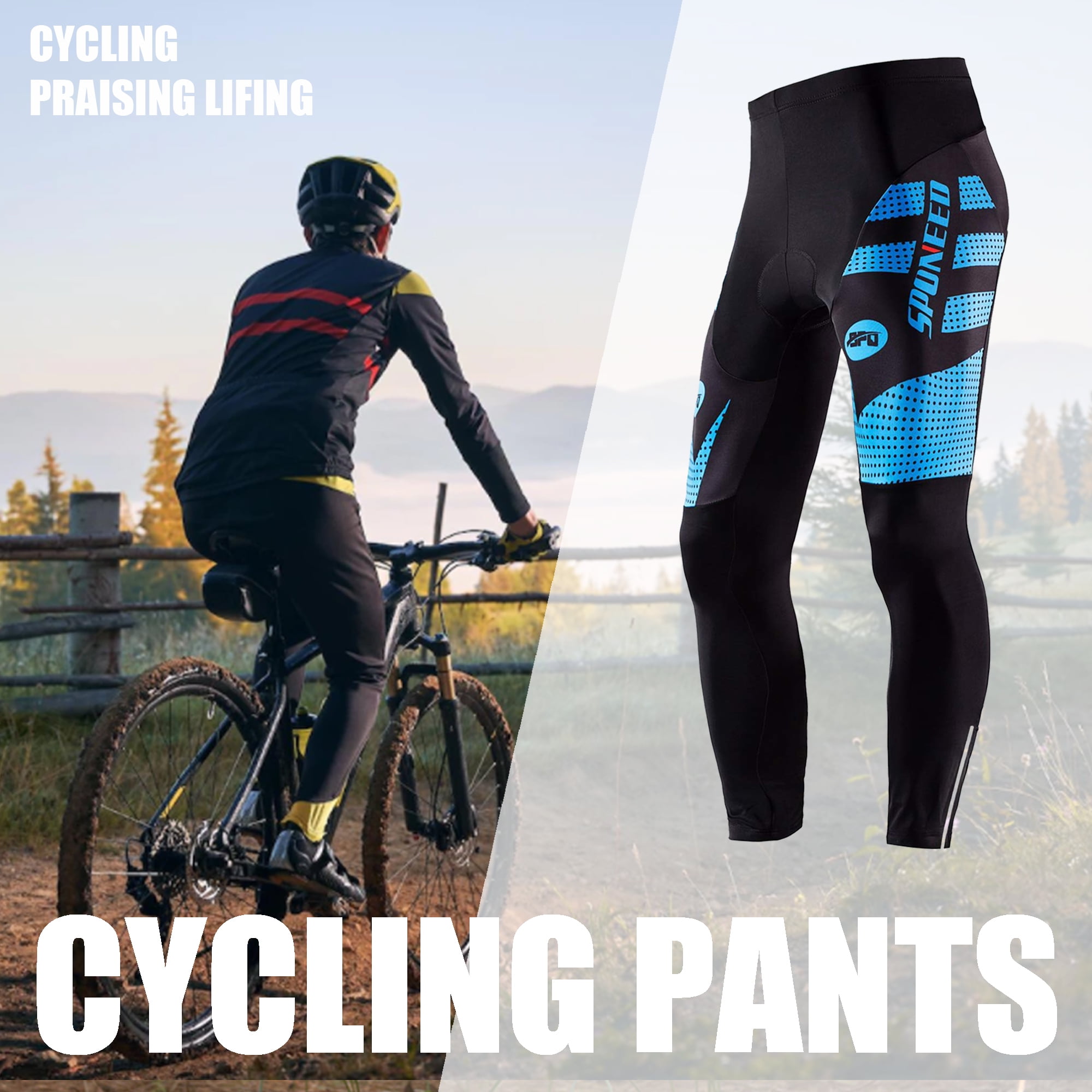Bike Pants for Men 4D Padded Bicycle Pants Mountain Cycling Tights