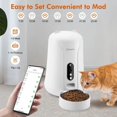 thumbnail image 3 of Automatic Cat Feeder 4L with Camera Night Vision WiFi Enabled, 1080P HD Video Pet Food Dispenser with Stainless Steel Tray ShopWise Round, 3 of 6