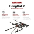 thumbnail image 3 of Yakima HangOut Car Trunk Compact Foldable 2 Bicycle Mount Rack Carrier, 3 of 12