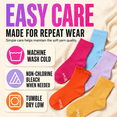 thumbnail image 4 of Girls Whisper Soft Quarter Crew Socks 6 Pack Lightweight Breathable Socks, PINK, S, 4 of 9