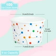 thumbnail image 4 of Treamon Disposable Paper Ice Cream Cups, Dessert Bowl for Yogurt, 9 oz 100 Pack, 4 of 6