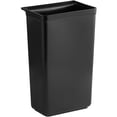 thumbnail image 3 of Restaurant Utility Cart Trash Bin, 13x9.25x22 Inch Durable Polyethylene Waste Container, Easy Clean Design for Service, Commercial Use, Black, 3 of 5